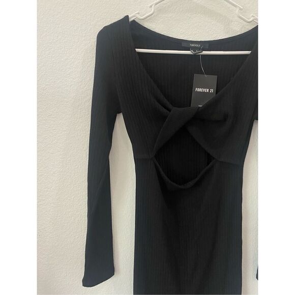Forever 21 Nwt Black Cut Out Dress Size S - Picture 3 of 6
